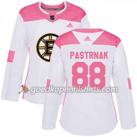 Boston Bruins David Pastrnak 88 Adidas 2017-2018 Wit Oranje Fashion Authentic Shirt - Dames